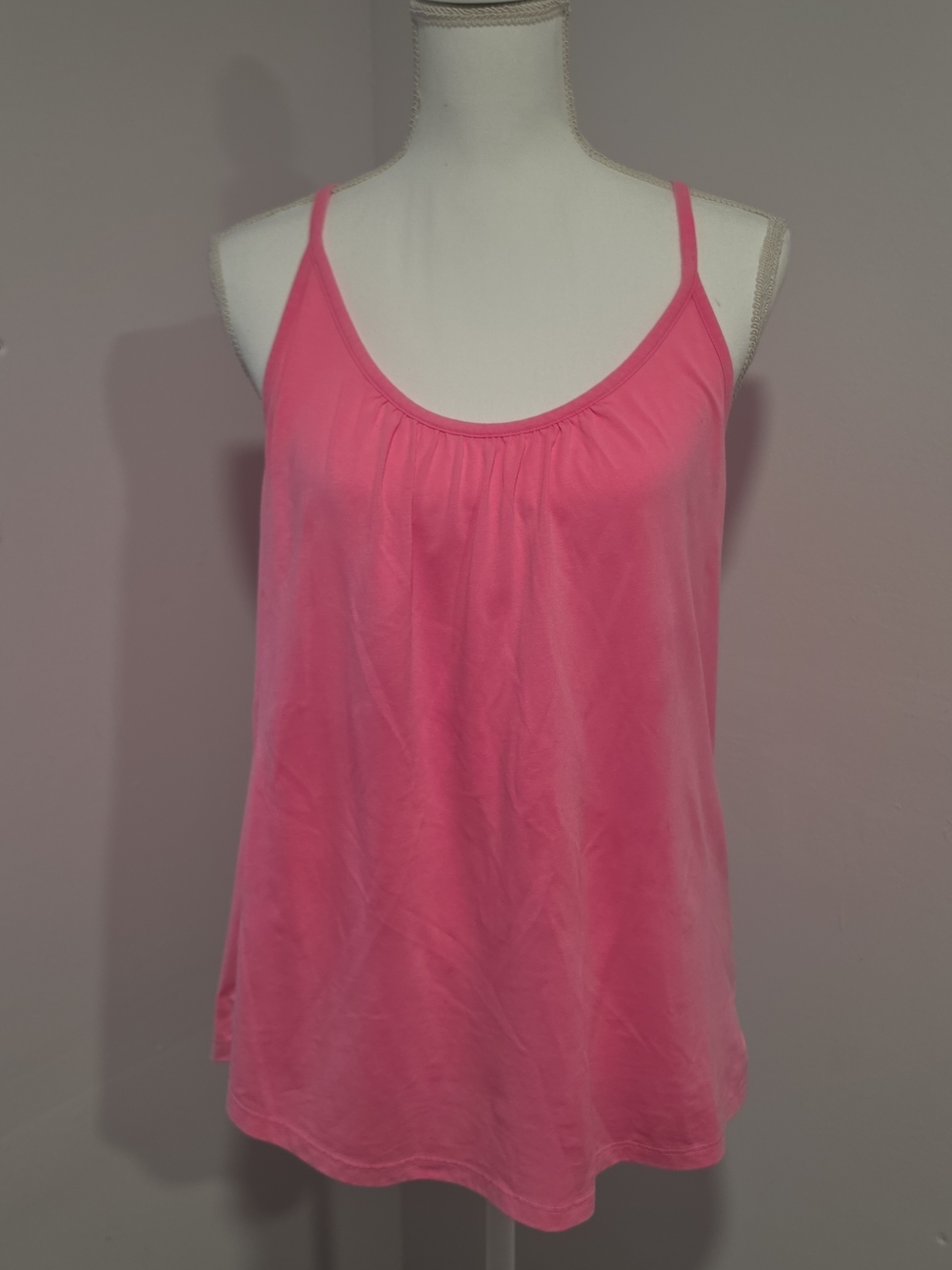 Lilly Pulitzer Vibrant Bright Pink Flowy Halter Tank Womens Size Medium